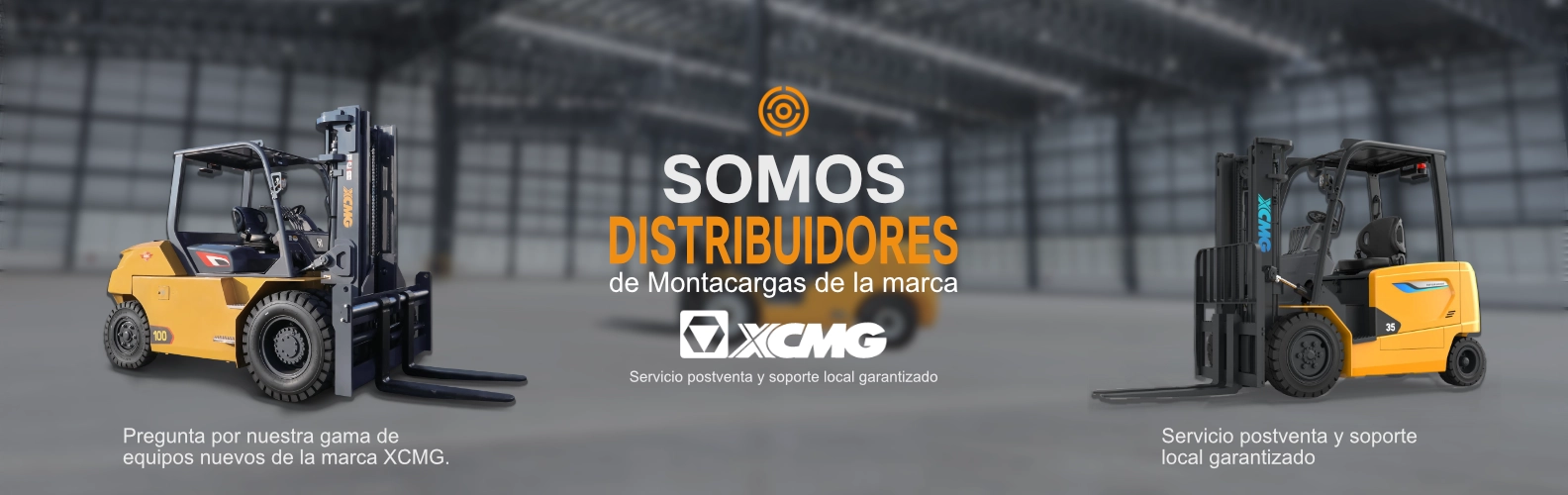 Banner en donde jundo menciona distribuir montacargas de la marca XCMG